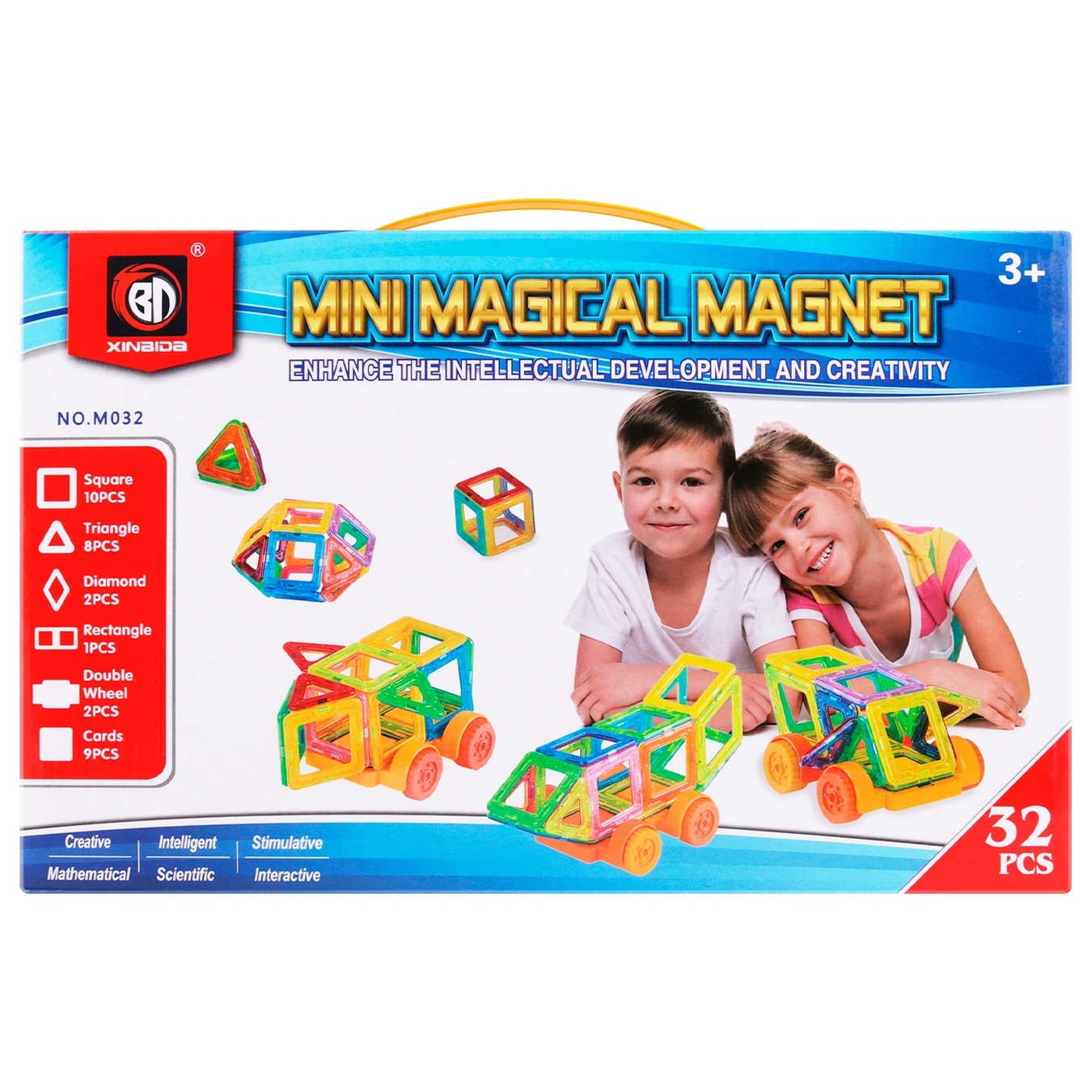

Конструктор Qunxing Toys магнитный 32элемента