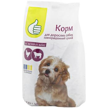 Auchan Meat Mix Dry Food for Adult Dogs 800g - buy, prices for Auchan - photo 1