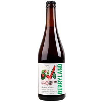 Мед питний Berryland Полунично-ревеневий ігристий сухий 7-7,5% 0,75л - купити, ціни на WINETIME - фото 1