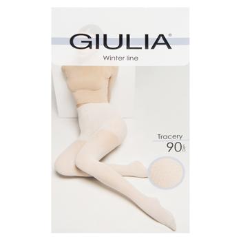 Колготи жіночі Giulia Tracery 90 Den р.2 Powder Puff