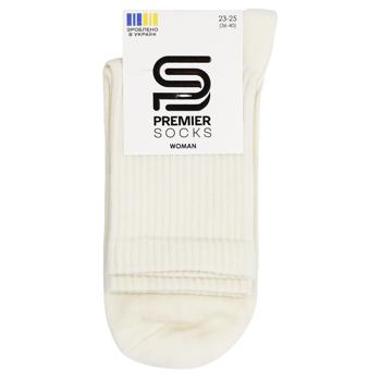 Носки женские Premier Socks с высокой резинкой р.23-25 молочный - купить, цены на NOVUS - фото 1