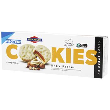 Quickbury Protein Cookies with White Chocolate and Peanuts 128g