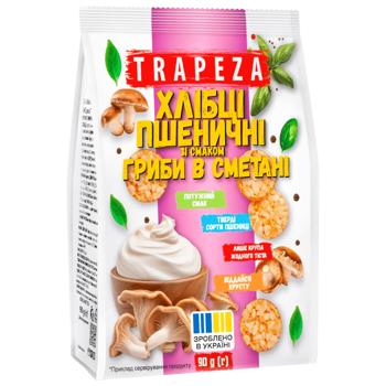 Trapeza Wheat Bread with Mushrooms in Sour Cream Flavor 90g