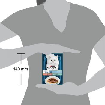Gourmet Perle Duo Wet Food with Salmon and Pollock for Adult Cats 85g - buy, prices for Chudo Market - photo 4
