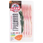 Грудинка Алан нарізана копчено-варена вищий сорт 100г