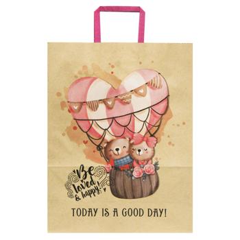 Пакет Bourgeois паперовий бурий з ручками 32*15*42см - купити, ціни на NOVUS - фото 3