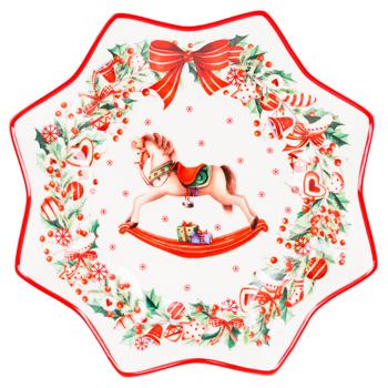 Bona Di Christmas Fantasy Porcelain Figured Dish 30cm