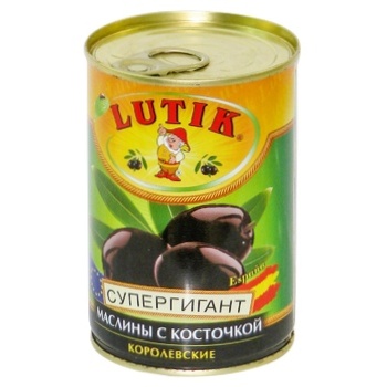 Маслини Lutik 60/90 з кісточкою 425мл - купити, ціни на Auchan - фото 1