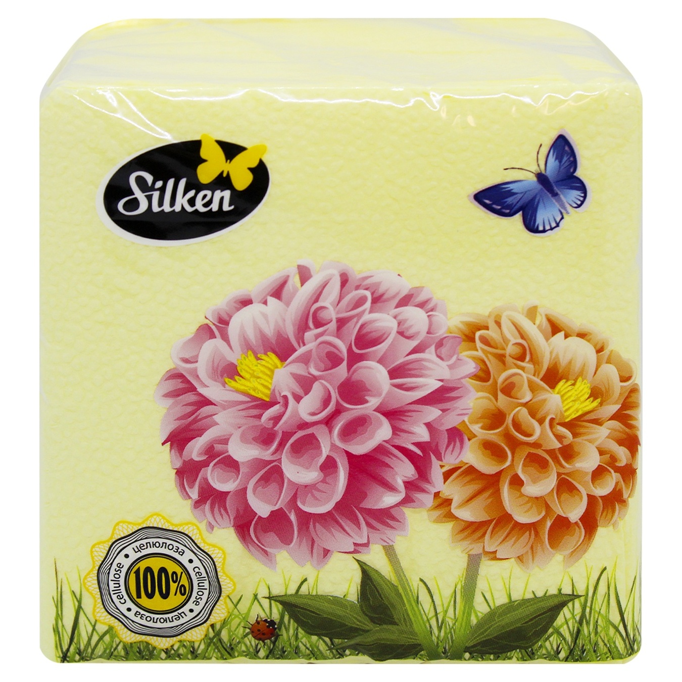 

Салфетки Silken Light столовые бумажные 24х24см 1 слой 18шт