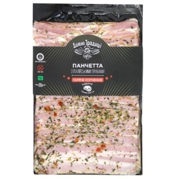 Dymni Tradytsiyi Pancetta with Italian Herbs Slicing 220g - buy, prices for MegaMarket - photo 1