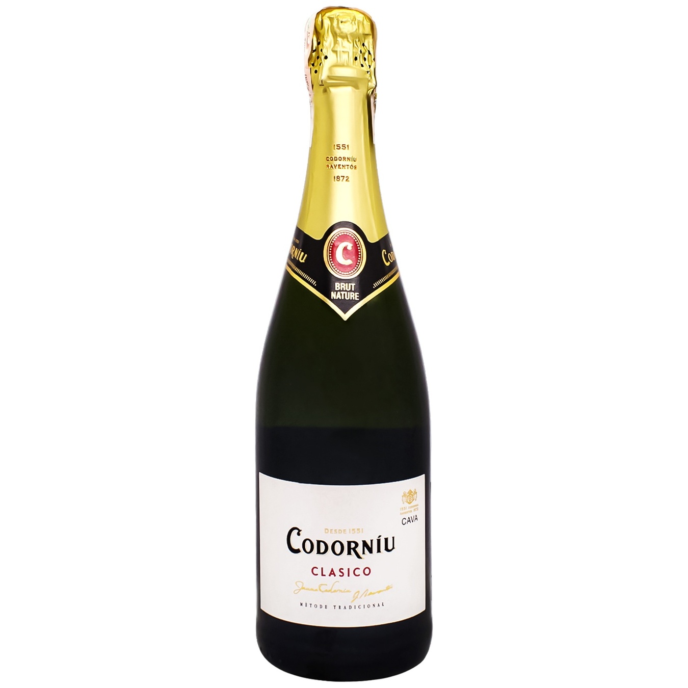 

Вино игристое Codorniu Clasico Cava Nature белое брют 11.5% 0.75л