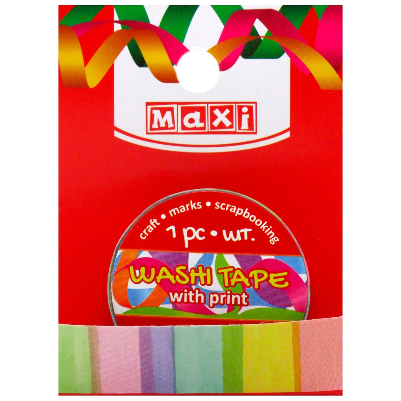 

Лента декоративная Maxi с принтом 15мм*3м