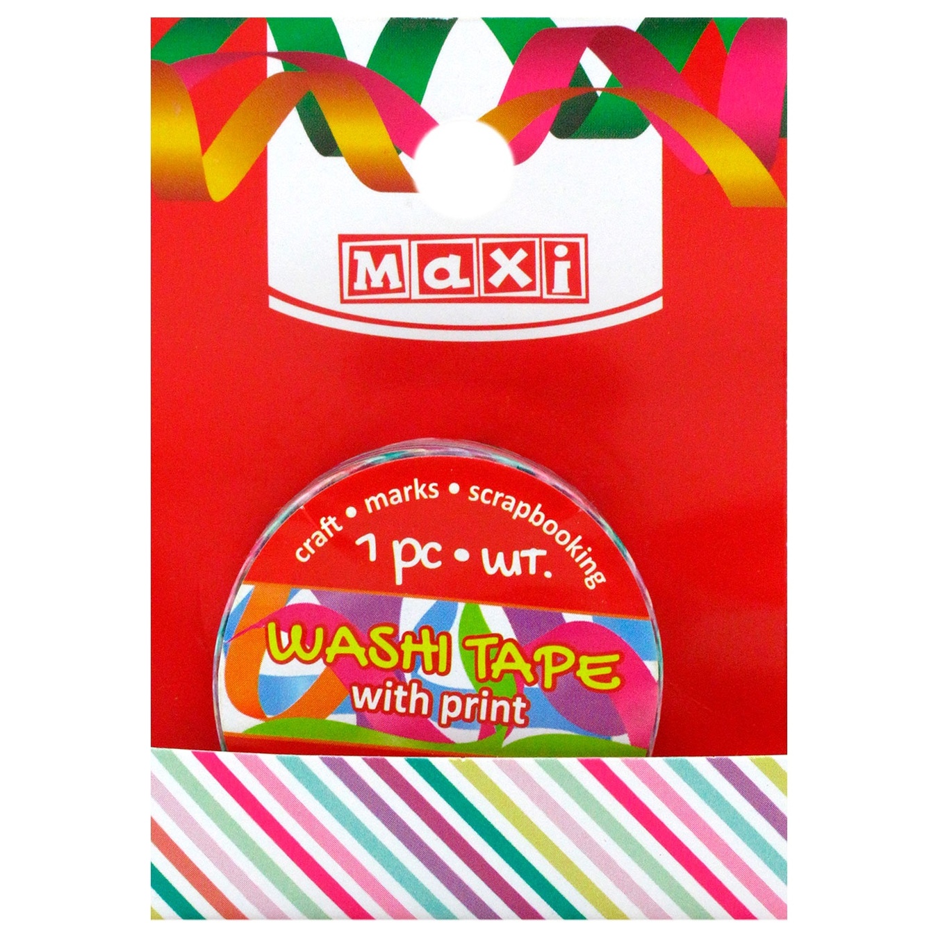

Лента декоративная Maxi с принтом 15мм*3м