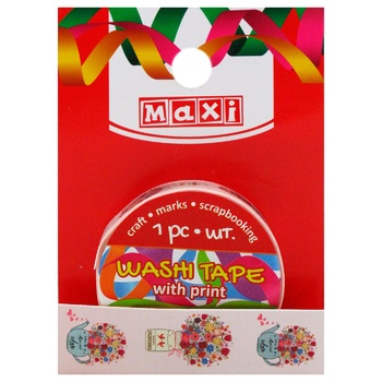 Maxi Decorative Tape with Print 15mm*3m - buy, prices for MegaMarket - photo 1