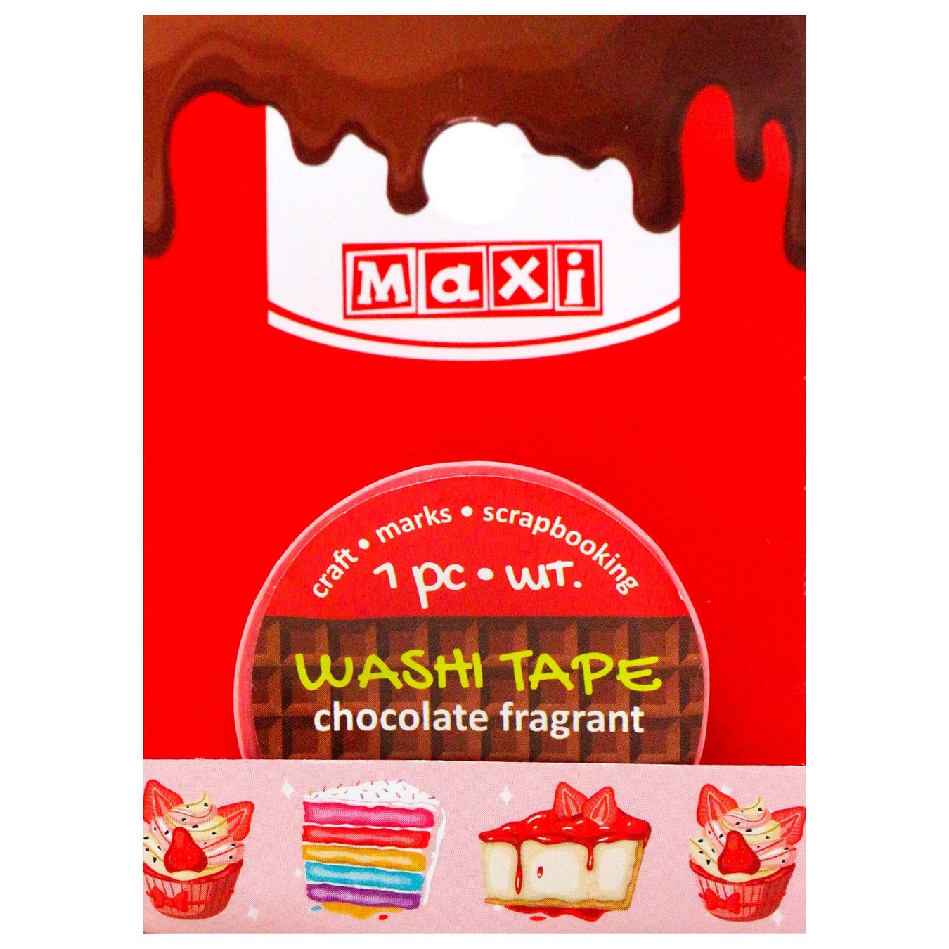 

Лента декоративная Maxi с принтом 15мм*3м с ароматом шоколада