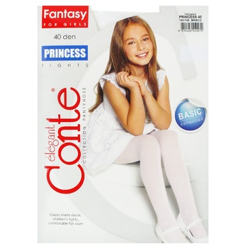 Conte Elegant Princess Bianco Children's Tights Size 140-146 - buy, prices for ULTRAMARKET - photo 1