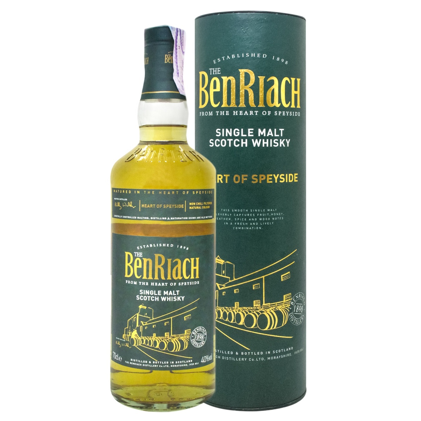 

Виски BenRiach 40% 0,7л в тубусе