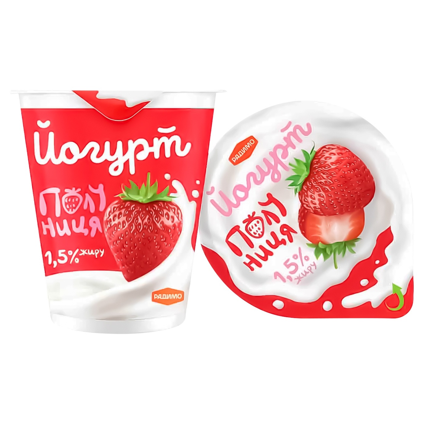 

Йогурт РадиМо Клубника 1,5% 125г