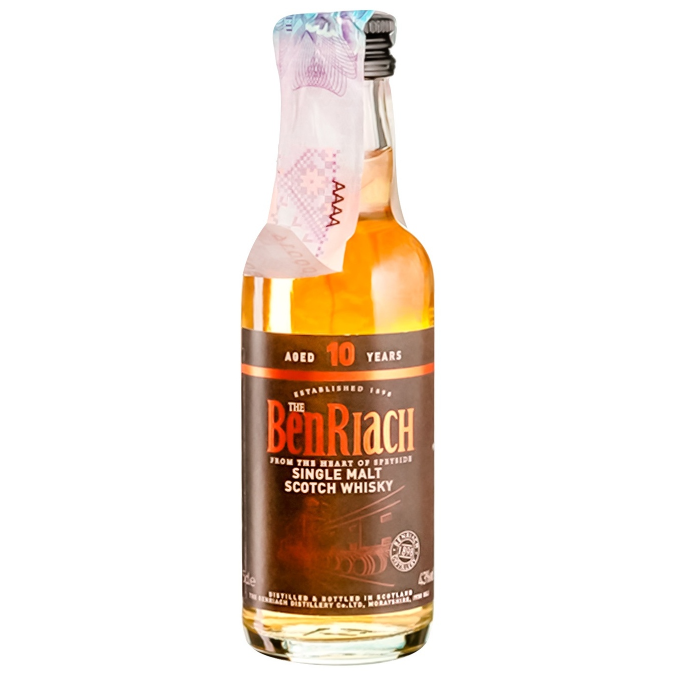 

Виски BenRiach односолодовый 10yo 43% 50мл