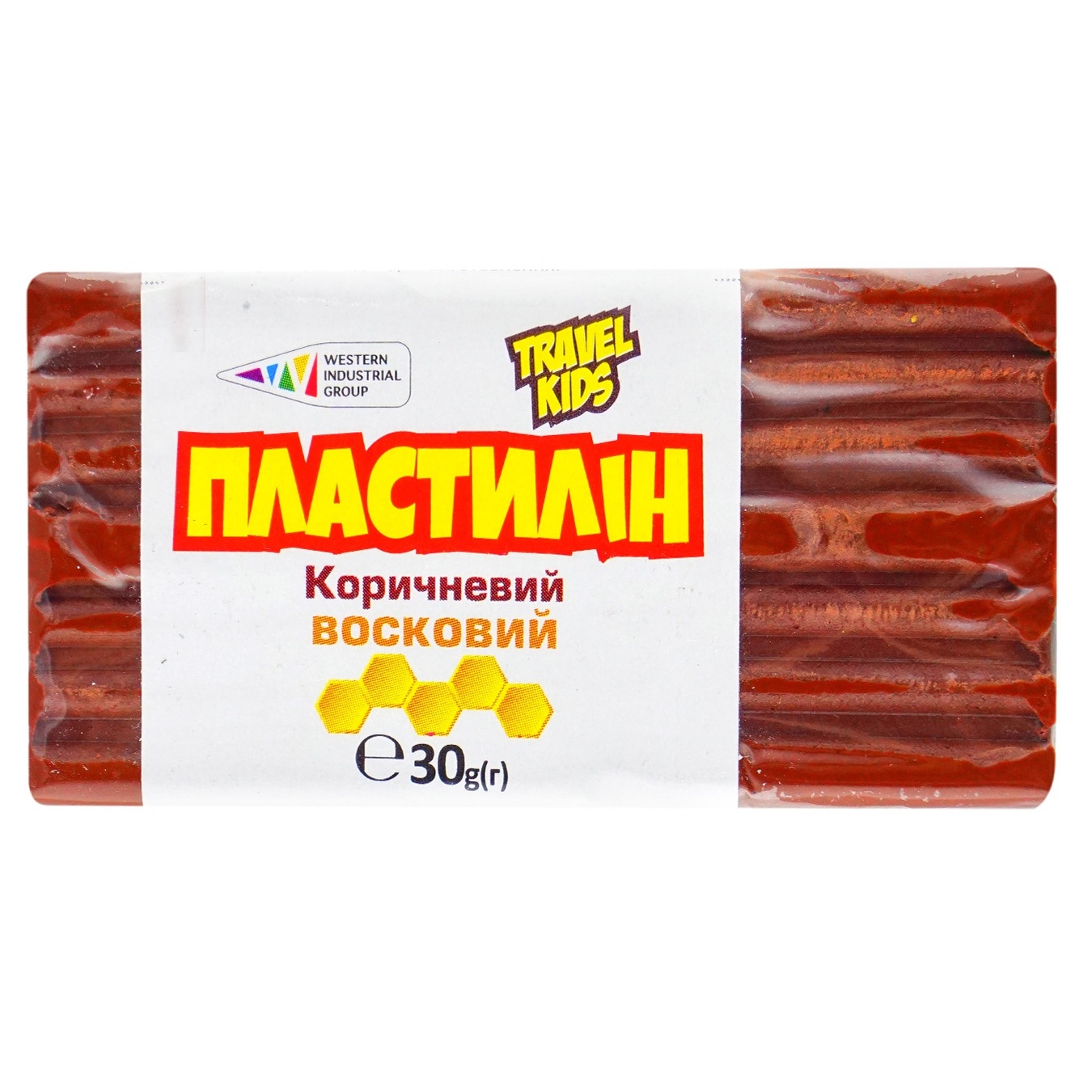 

Пластилин Travel Kids коричневый восковой 30г