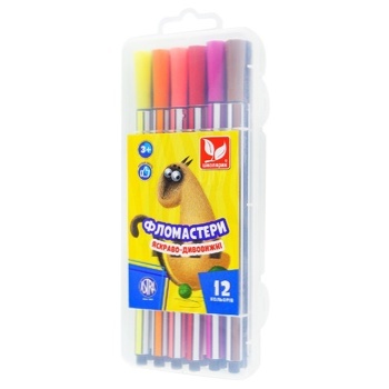 Shkolyaryk Hexagonal Felt-tip Pens 12 colors - buy, prices for METRO - photo 1