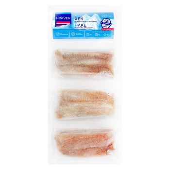 Norven Fresh Frozen Hake Fillet without Skin 3x200g