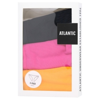 Трусы женские Atlantic 3LP-176 GRA/ROZ/POM Бикини р.M 3шт - купить, цены на За Раз - фото 2