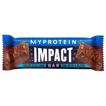 Батончик Myprotein Impact Protein Bar Темный шоколад с морской солью 64г - купить, цены на КОСМОС - фото 1