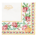 La Fleur Embroidered Rose Two-layer Napkins 33*33cm 16pcs