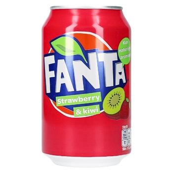 Напій газований Fanta Полуниця-ківі 0,33л - купити, ціни на КОСМОС - фото 1