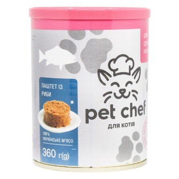 Корм Pet Chef Паштет із риби для котів 360г