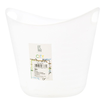 City Basket with handles white