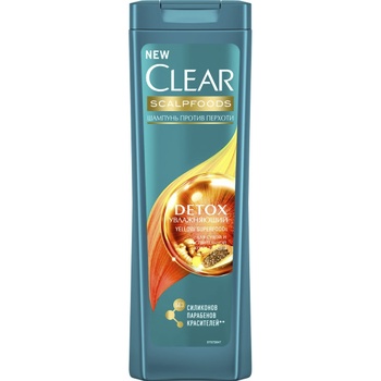 Шампунь Clear Detox Увлажняющий против перхоти 400мл
