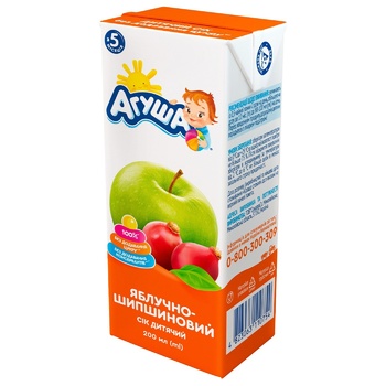 Agusha For Babies From 5 Months Apples and Dog-Rose Juice 200ml - buy, prices for NOVUS - photo 1