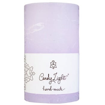 Candy Light Lilac Cylinder Candle 6x10cm - buy, prices for Auchan - photo 2