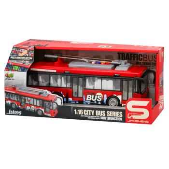 Cars S Trolleybus Toy 1:16 Red