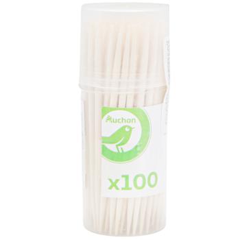 Зубочистки Auchan в контейнере 100шт