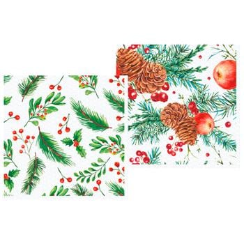 Silken Christmas Cones 2-Ply Table Napkins 33x33cm 12pcs - buy, prices for Za Raz - photo 1