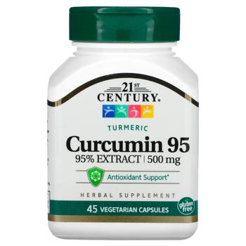 Куркумін 21st Century Curcumin 95 500мг 45 капсул