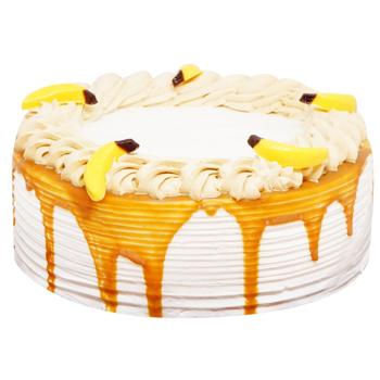 Торт Карамельный с бананом 17см - купить, цены на КОСМОС - фото 1