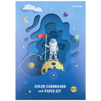 Kite A4 Color Cardboard and Paper Set 7+7 Sheets - buy, prices for - photo 3