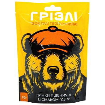 Гренки Гризли пшеничные со вкусом Сыр 90г