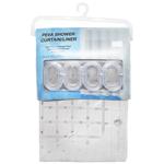 Shower Curtain Squares Transparent 178*183cm