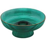 Блюдо на ножке Viva Edge Green для фруктов 20,5х9см