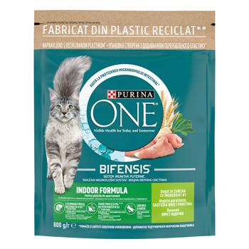Purina One Indoor Dry Food with Turkey for Indoor Сats 800g - buy, prices for METRO - photo 1
