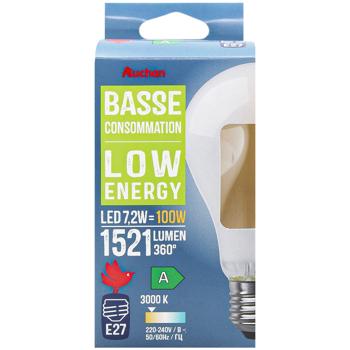 Лампа Auchan LED E27 7,2W 3000K - купити, ціни на - фото 3