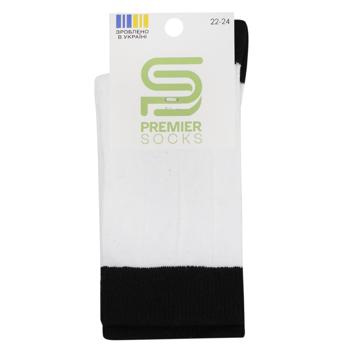 Носки Premier Socks детские высокие с контрастным бортом р.22-25 - купить, цены на NOVUS - фото 1