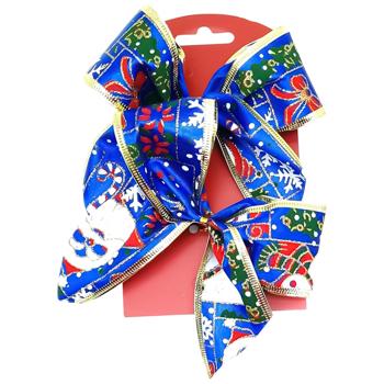 Прикраса Бант Сніговик 12х13см