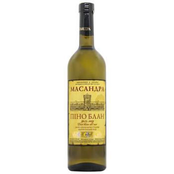 Massandra Pinot Blanc Del Mar White Semi Sweet Wine 9-13% 0.75l