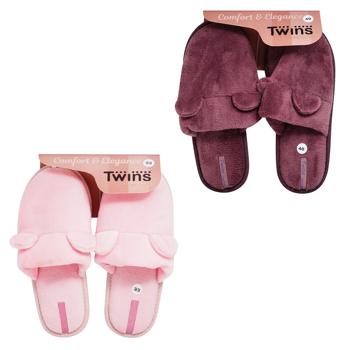 Тапочки Twins Teddi домашние женские р.36-40 в ассортименте - купить, цены на - фото 1